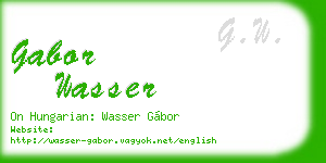 gabor wasser business card